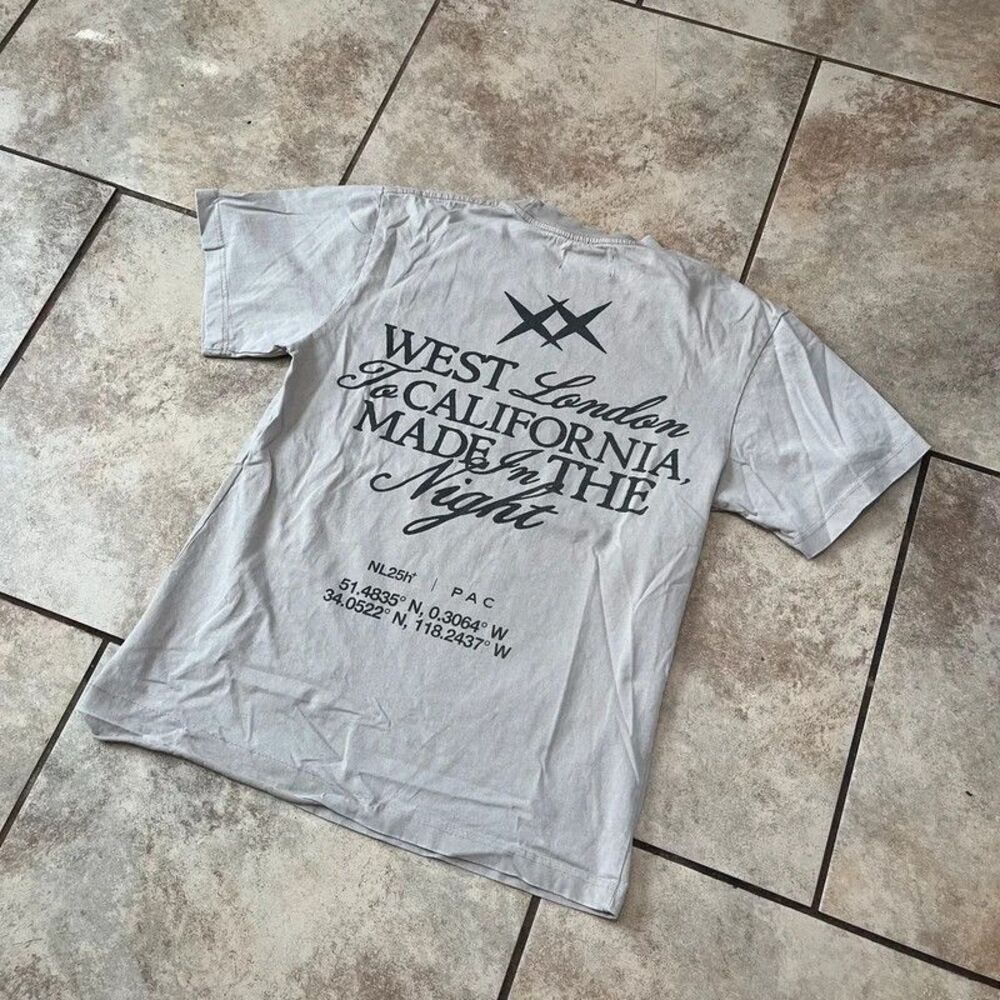 Nightlab x PacSun NL25h West London To California Graphic Tee Grey Size S